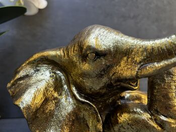 Drunken Elephant Wine Bottle Holder In Aged Gold Gift, 8 of 12