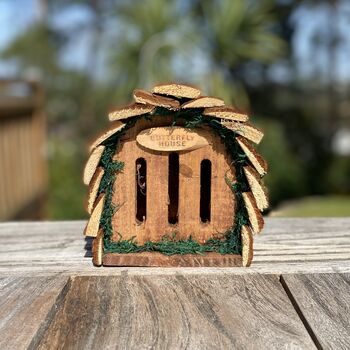Wooden Hanging Butterfly Haven House Habitat, 7 of 8