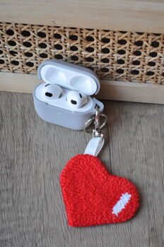 Tufted Cute Airpods Charm And Keychain, 5 of 6