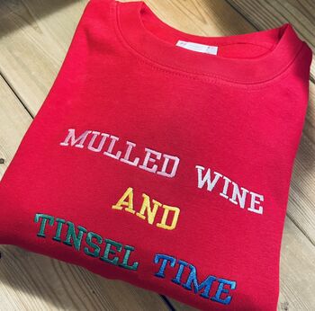 Mulled Wine And Tinsel Time Christmas Jumper, 6 of 7