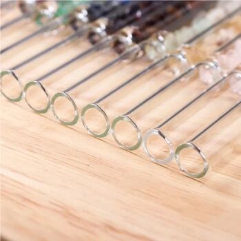 Reusable Glass Straw With Healing Crystals, 5 of 10