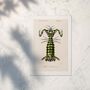 Giant Mantis Shrimp Print, Seafood Art Poster, thumbnail 3 of 8