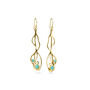 Gold And American Turquoise Earrings, thumbnail 5 of 7