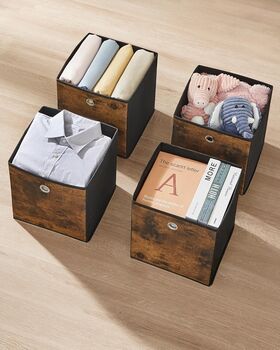 Six Pack Collapsible Storage Boxes With Handles, 3 of 10