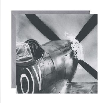 Spitfire Take Off Aviation Greeting Card, 2 of 6