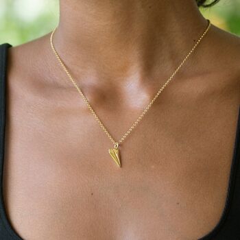 Personalised Gold Plated Paper Plane Necklace, 5 of 9