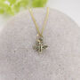 Mini Bee Necklace In 14ct Gold, thumbnail 2 of 5