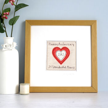 Personalised Wedding Anniversary Framed Picture Gift, 10 of 12