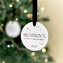 Personalised Baby's First Christmas Bauble 2025, thumbnail 1 of 10