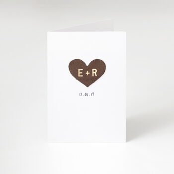 Leather Heart Anniversary Card, 2 of 5