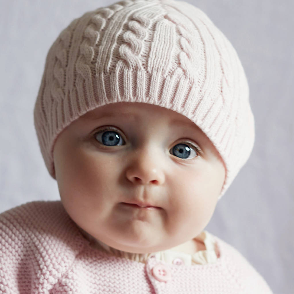 Baby Girls Cable Hat By Toffee Moon