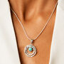 Infinity Universe Turquoise Silver Necklace, thumbnail 1 of 10