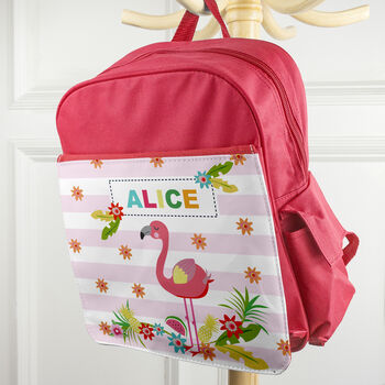 Personalised Girl's Flamingo Rucksack, 4 of 10