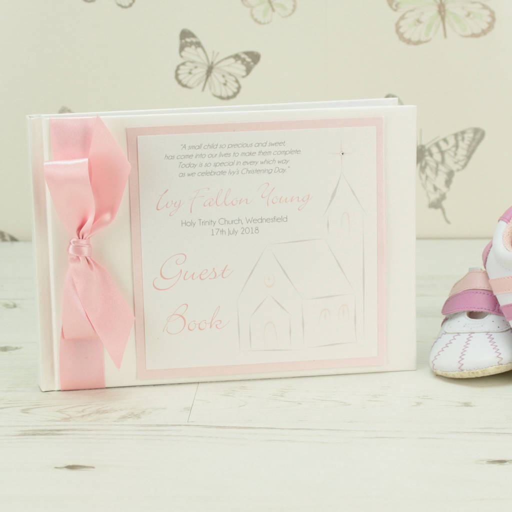 Personalised Christening Guest Book By Dreams To Reality Design Ltd