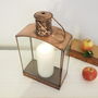 Antique Brass Candle Lantern, thumbnail 2 of 4
