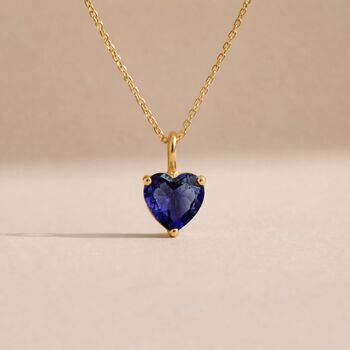 Iolite December Birthstone Gold Plated Necklace, 3 of 5