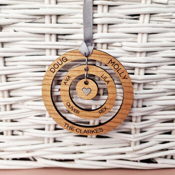 Personalised Wooden Family Hoop Decoration, 2 of 4
