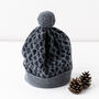 Leopard Knitted Pom Pom Hat, thumbnail 3 of 11