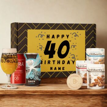 Personalised 40th Birthday Beer Gift Set, 6 of 12