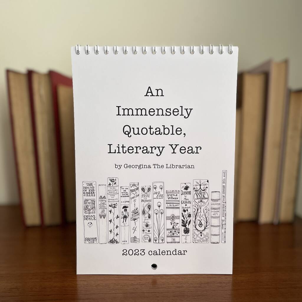 Literary Quote 2023 Wall Calendar Planner, 1 of 3