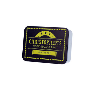 Personalised Noticeboard Pins Mini Storage Tin, 2 of 8