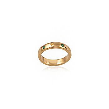 Gold Plated Starburst Ring, 2 of 5