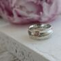 Personalised 9ct Rose Gold Heart Spinner Ring, thumbnail 5 of 7