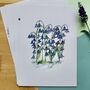 Bluebell Watercolour A4 Art Print, thumbnail 2 of 5