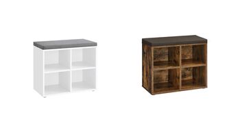 Shoe Bench Storage Bench Padded Seat Adjustable, 5 of 5