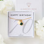 70th Birthday Gift For Her – Sterling Silver Birthstone And Personalised Disc Necklace, thumbnail 1 of 12