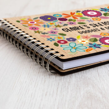 Personalised Sketchbook With Flowers, 4 of 7