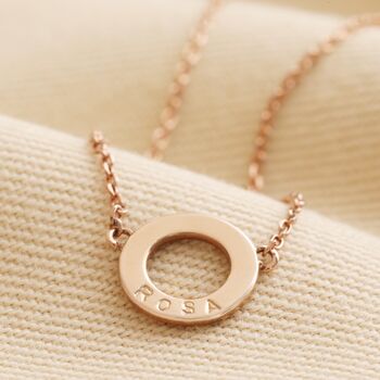 Personalised Eternity Ring Pendant Necklace, 7 of 9
