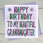 Personalised Granddaughter Birthday Book Card, thumbnail 2 of 6