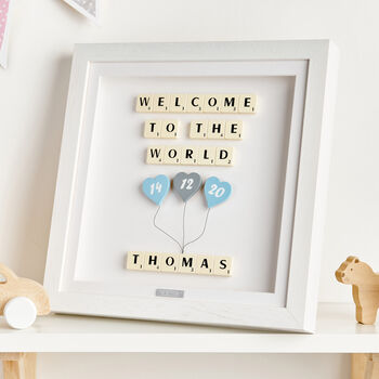 Welcome To The World Baby Boy Personalised Gift Frame, 3 of 8
