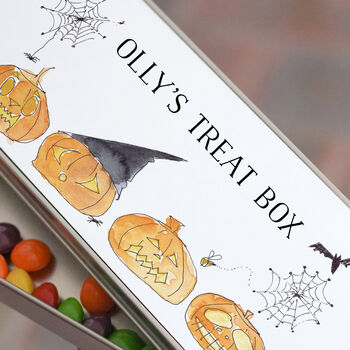 Personalised Letterbox Halloween Treat Tin, 2 of 2