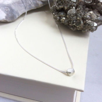 Silver Tiny Nugget Necklace, 3 of 4