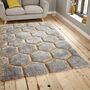 Noble House Area Rug Hand Tufted Rectangle Grey, thumbnail 1 of 5