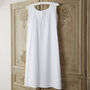 Women's White Cotton Nightdress Pintuck, thumbnail 1 of 4
