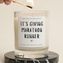 Marathon Gift It's Giving Marathon Runner Candle, thumbnail 1 of 6