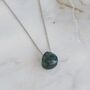 Emerald Teardrop May Birthstone Necklace, Silver, thumbnail 1 of 7