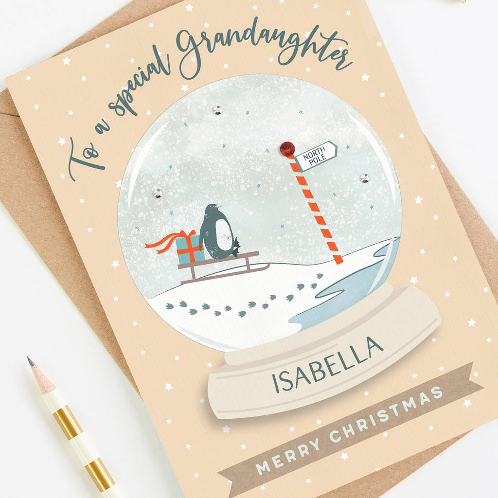 Granddaughter Christmas Card Personalised By norma&amp;dorothy | notonthehighstreet.com