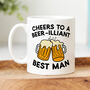 'Cheers To A Brilliant Best Man' Personalised Mug, thumbnail 1 of 3