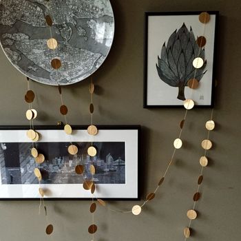 Dots Paper Garland In Gold, Five Meters, 4 of 6