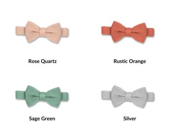 Children's Wedding Knitted Bow Ties | 30+ Colours, 6 of 9