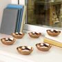 Set Of Six Copper Tea Light Holder Dishes, thumbnail 7 of 11