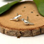 Sterling Silver Good Luck Robin Bird Earrings, thumbnail 8 of 12