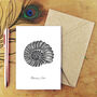 Ammonite Print A6 Greetings Card, thumbnail 1 of 7