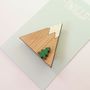 Wooden Mountain Brooch, thumbnail 1 of 3