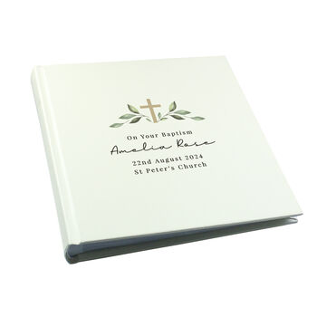 Personalised Religious Cross Square Photo Album, 7 of 7