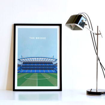Chelsea Football Stadium Art Print Personalised Gift, 4 of 6